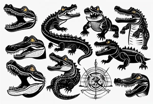 crocodile tattoo idea