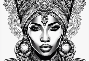 African goddess tattoo idea