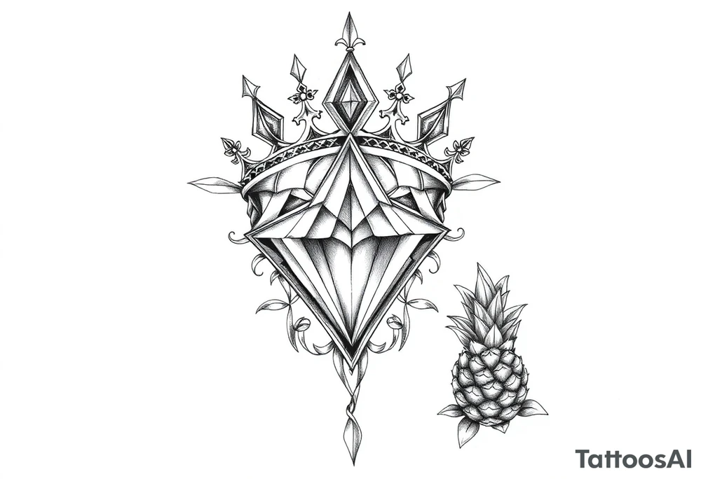 Pubic crown diamond vagina and anus pineapple tattoo idea Pubic crown diamond vagina and anus pineapple tattoo idea