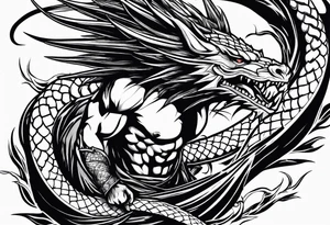 Jesus fighting a dragon tattoo idea