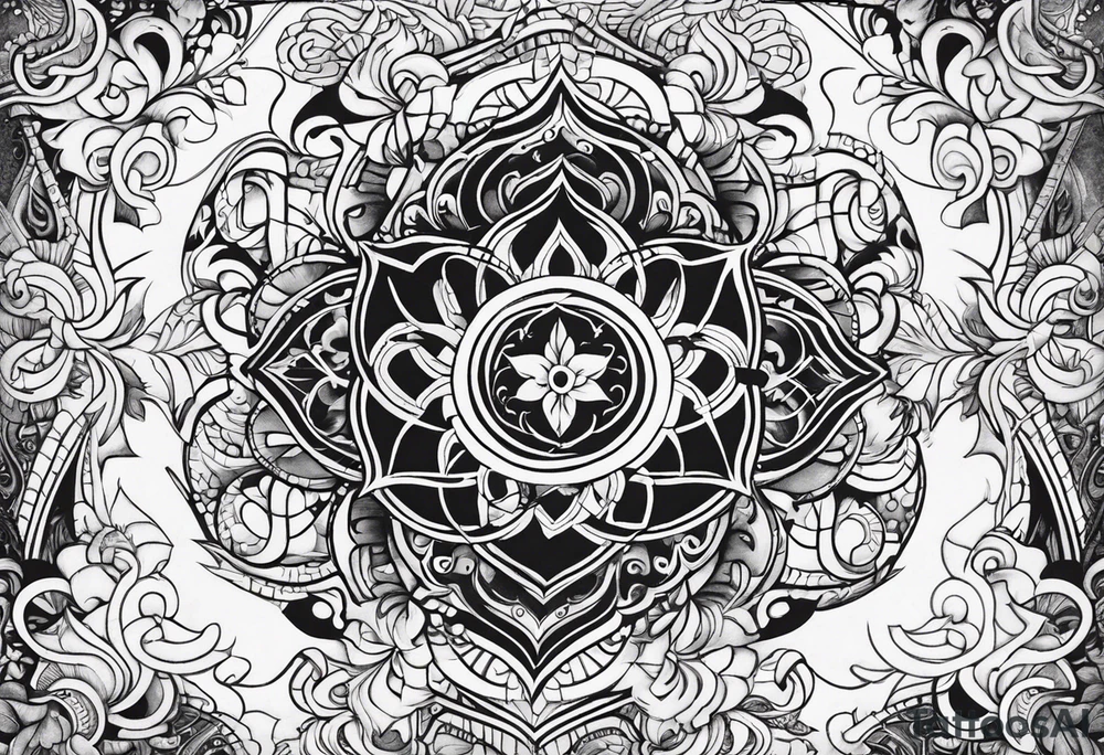 Om and heart tattoo idea