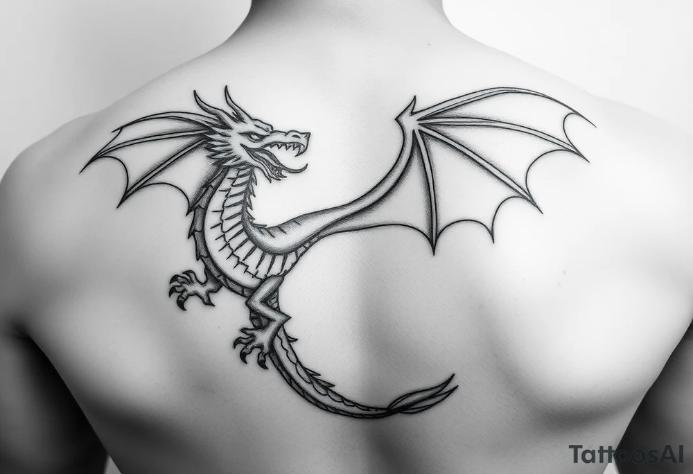 dragon symbolizing inner conflict tattoo idea