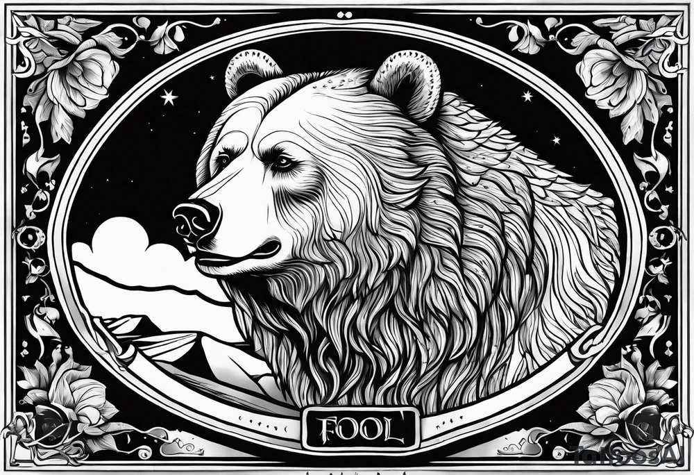 The fool tarot as a bear tattoo idea