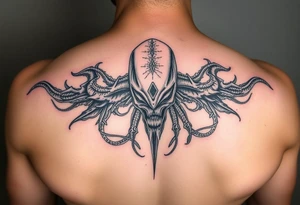 Alien cielo colores 3d tattoo idea