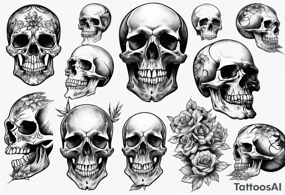 skull for back tattoo idea