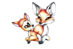 Disney bambi and disnesy fox tattoo tattoo idea