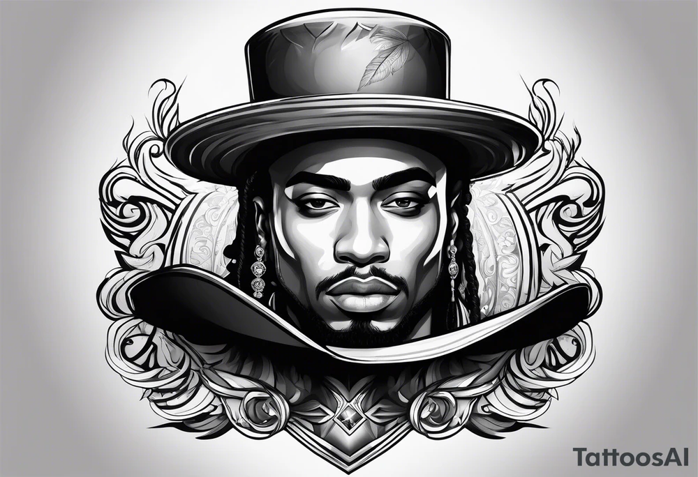 The name Ozuna with a hat tattoo idea