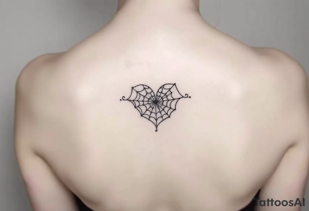 Spiderweb heart tattoo idea