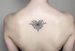 Spiderweb heart tattoo idea