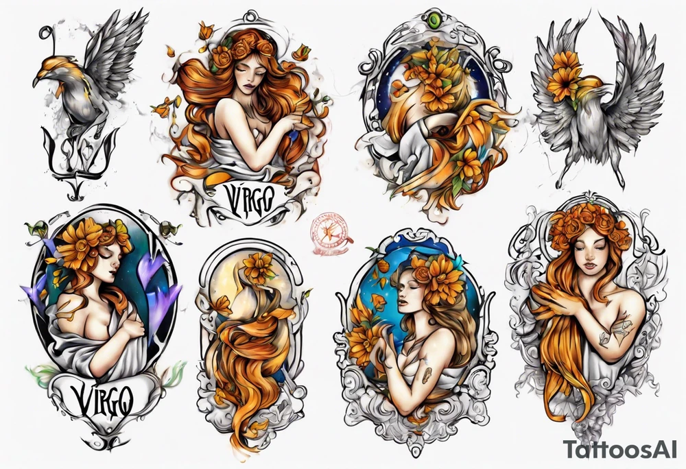 virgo cloth tattoo idea