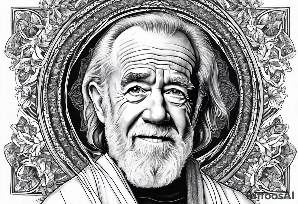 george carlin as a saint tattoo idea