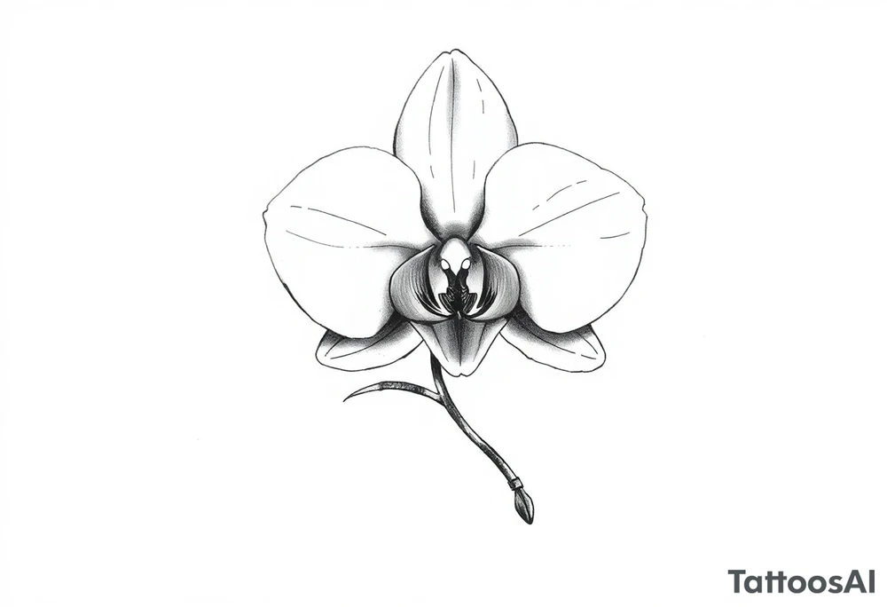 Small orchid tattoo idea