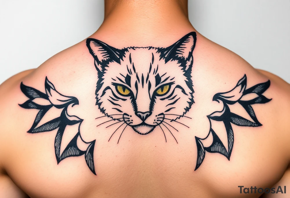 black cat tattoo idea