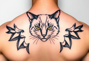 black cat tattoo idea