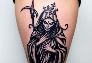 Queen, reaper, scary, pretty tattoo idea