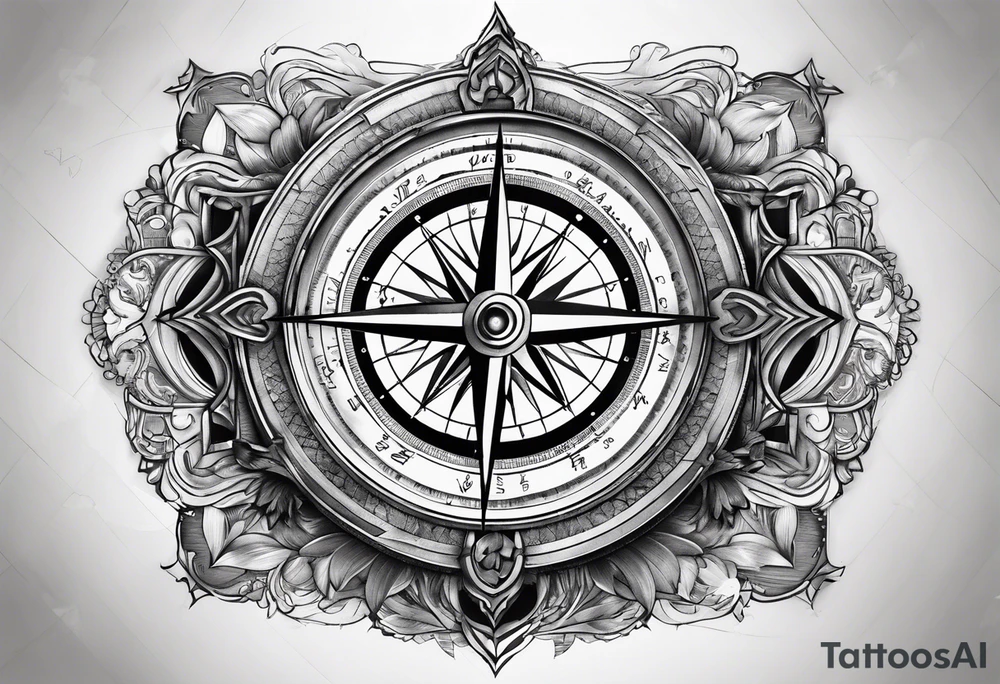 Military Compass broken tattoo idea