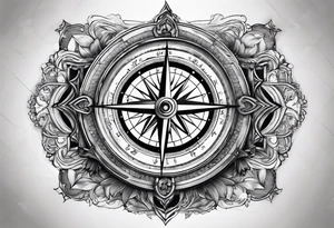 Military Compass broken tattoo idea