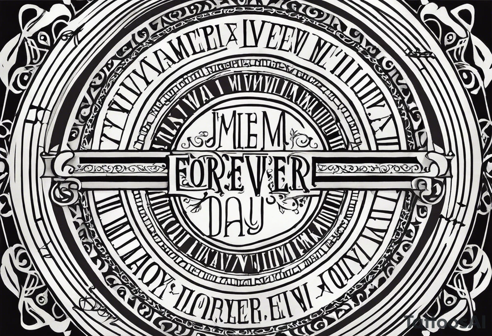 Black and white, incorporating roman numerals for June, 12,2012. This is my son and mine's adoption day, our "forever and ever day" Likely placement will be forearm and or wrist for me, small and linear design. tattoo idea