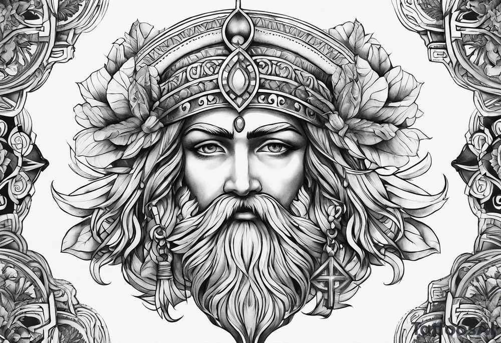 Ancient And Christian style tattoo idea