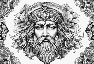 Ancient And Christian style tattoo idea