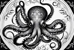 Electric octopus tattoo idea