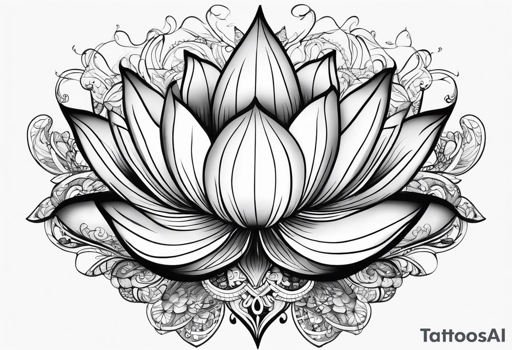 lotus flower tattoo idea