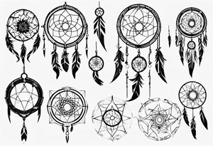 Phoenix dream catcher tattoo idea