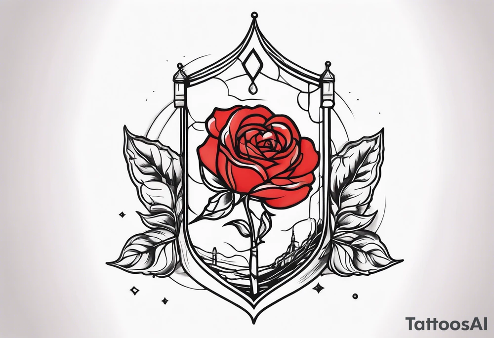 Leuchtturm Stacheldraht Rosen Herz tattoo idea