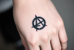 Cybersigilism tattoo of the anarchy symbol tattoo idea