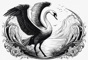 Swan Knight of Dol Amroth, Minimalist Logo tattoo idea