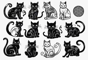 a black cat tattoo idea