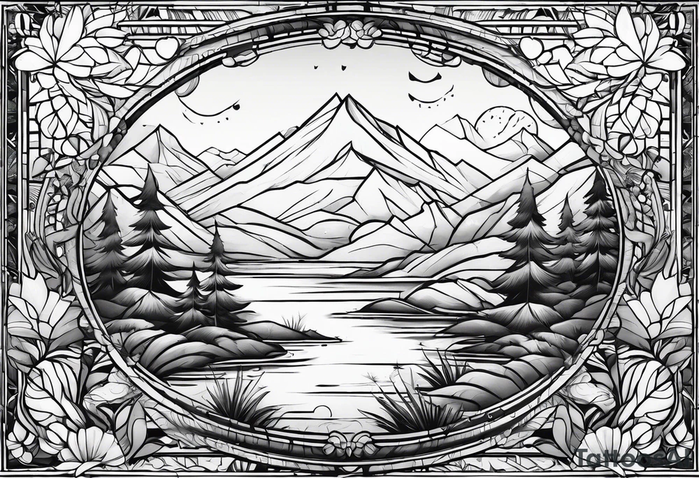 Scenery tattoo idea