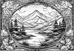 Scenery tattoo idea