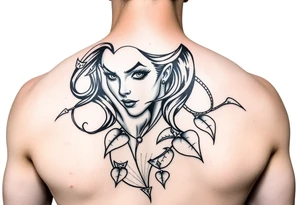 Poison ivy batman character comic style sketch tattoo tattoo idea