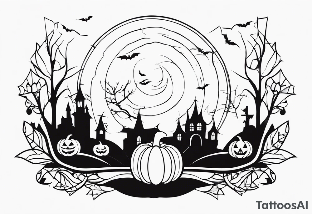 Halloween decor tattoo idea