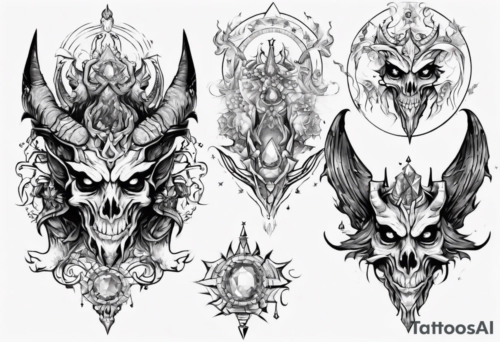The Demon Stolas, a Prince of Hell who is obsessed with gems, knowledge of astrology and poisonous gems. tattoo idea