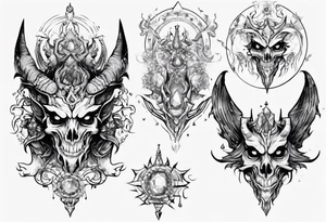 The Demon Stolas, a Prince of Hell who is obsessed with gems, knowledge of astrology and poisonous gems. tattoo idea