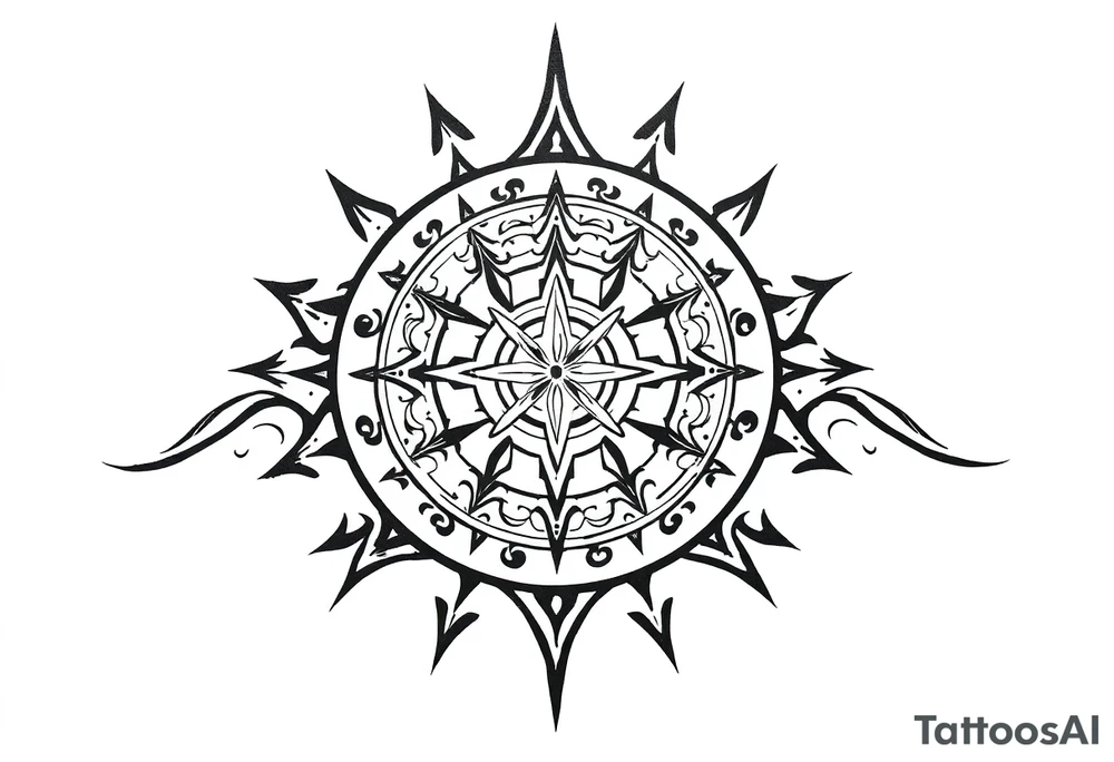 Sundial on the ground tattoo idea