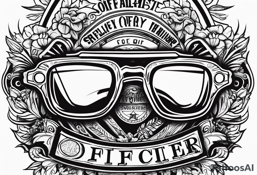 sunglasses officer tattoo idea