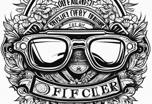 sunglasses officer tattoo idea