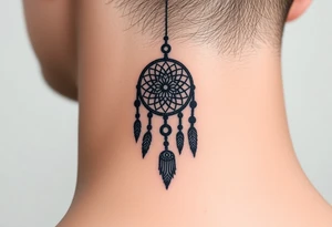 Nia letters with a dreamcatcher tattoo idea