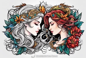 virgo and scorpio merged tattoo idea