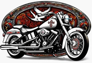 Waymakers Motorcycle Ministry with cross and a dove tattoo idea