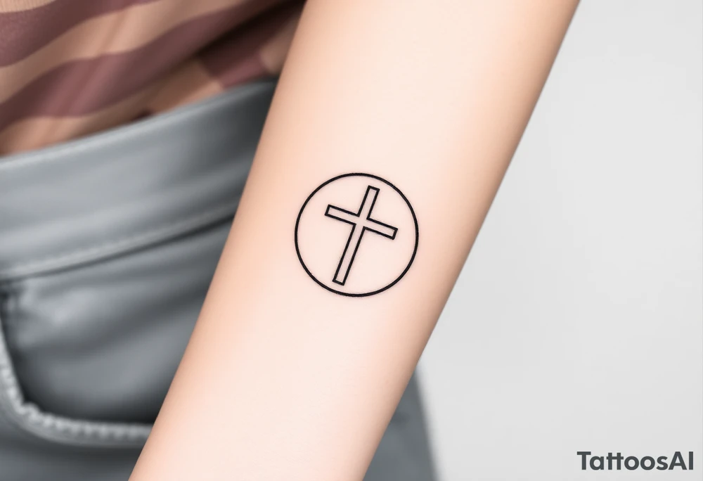 Cross a omaha ne 
In the back round tattoo idea