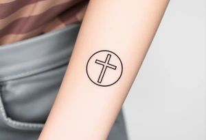 Cross a omaha ne 
In the back round tattoo idea