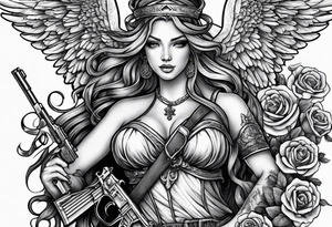 Angels with guns tattoo idea