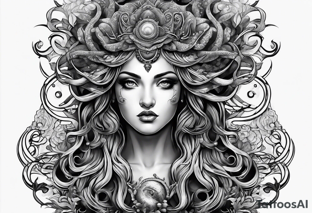 Medusa looking into you tattoo idea