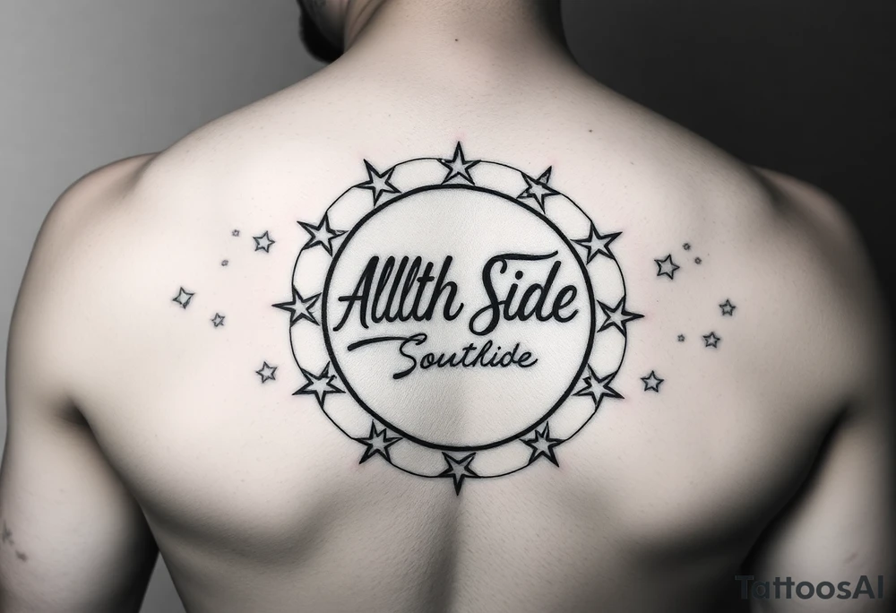 all-star circle, saying inside Southside all-star tattoo idea
