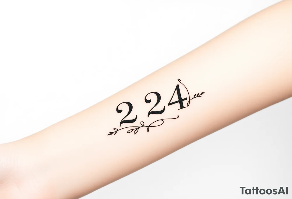 224 numbers into a tattoo itself tattoo idea