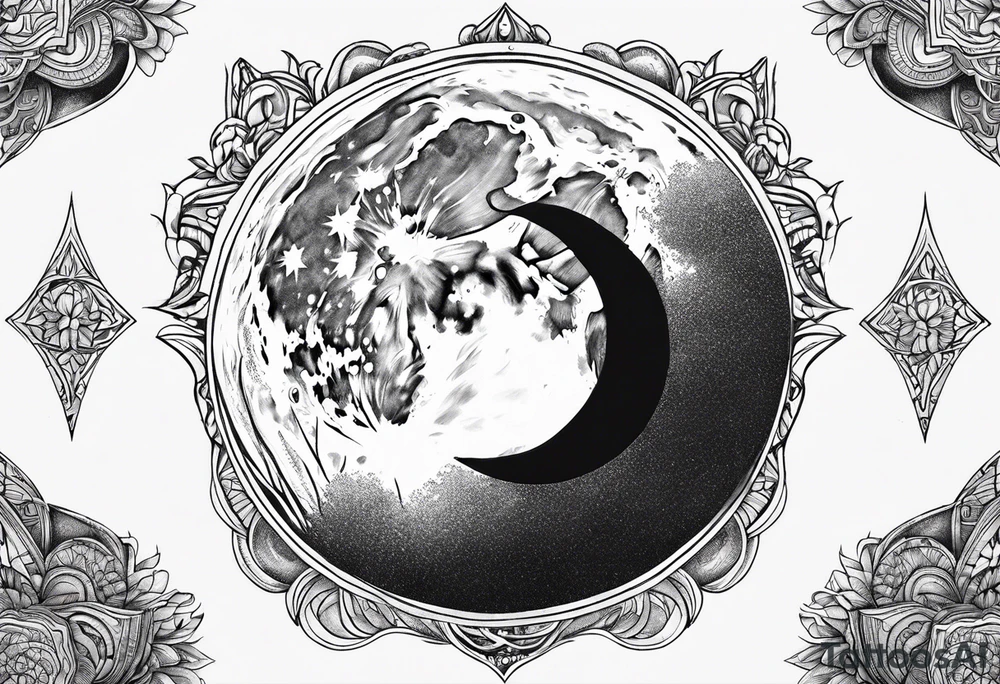 sacred moon tattoo idea